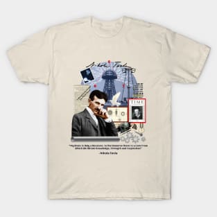 Nikola Tesla Collage LT T-Shirt